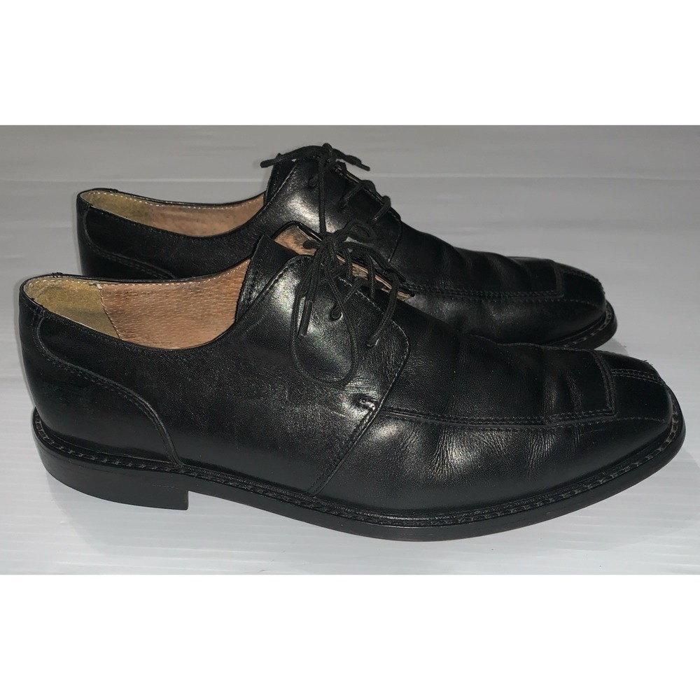 Mens Florsheim 8.5D Ashlin Black Leather Split Toe Dress Lace Shoes 11175-001